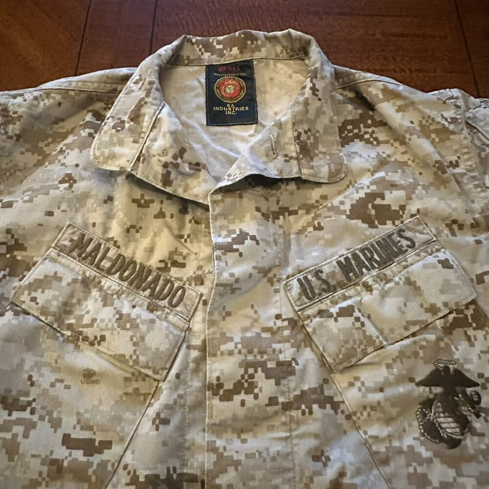 USMC Desert MARPAT Combat Blouse EA Industries SM-REG - Picture 2 of 7